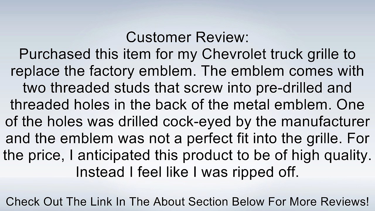 All Sales 96183K Grille Emblem Review