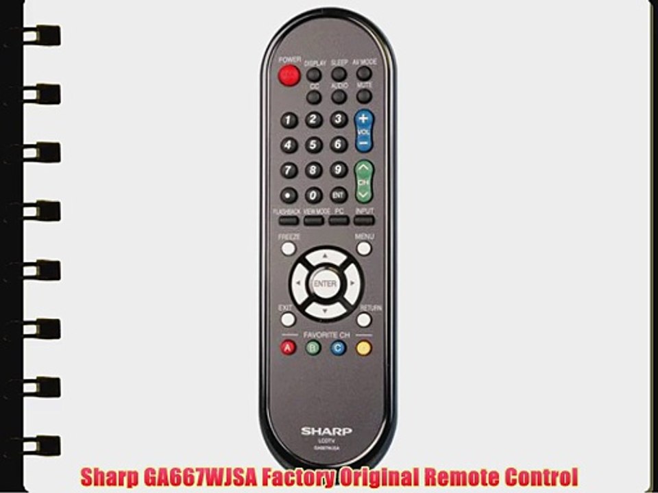 Sharp GA667WJSA Factory Original Remote Control