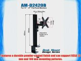 Arrowmounts Full-Motion Desktop Mount for 13 to 27-Inch Computer Monitors and Flat Panel TVs