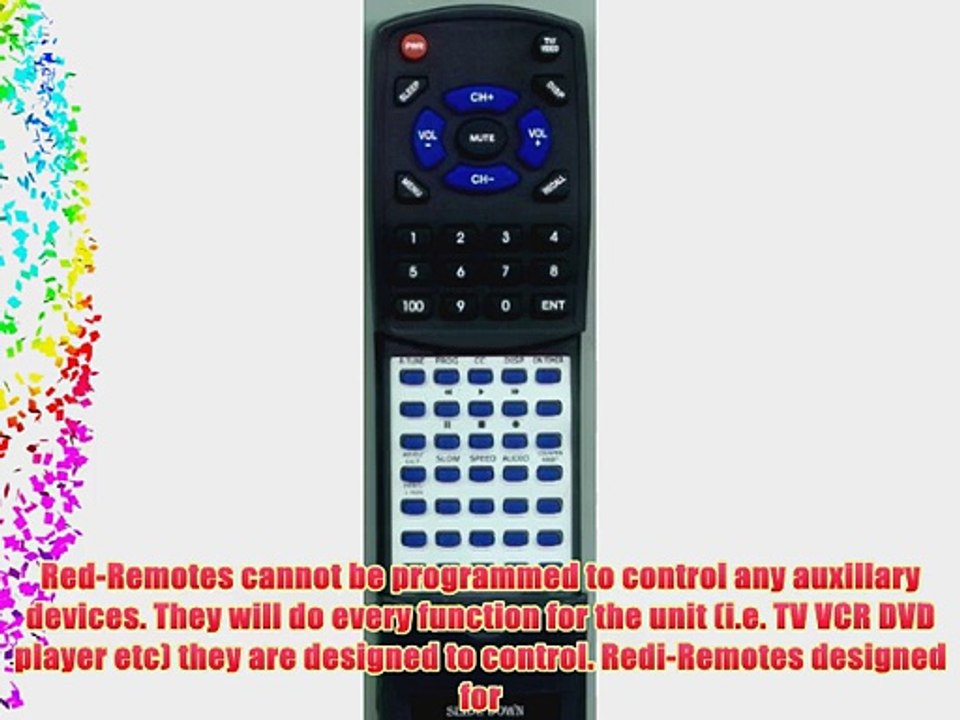 PANASONIC Replacement Remote Control for PVM2047 PVM2767 PVM2737 VSQS1483 PVM2768
