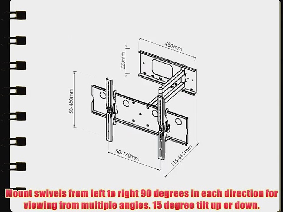 NEW Universal Swivel Swiveling Tilt Tilting Articulating Full Motion Corner Cantilever Wall