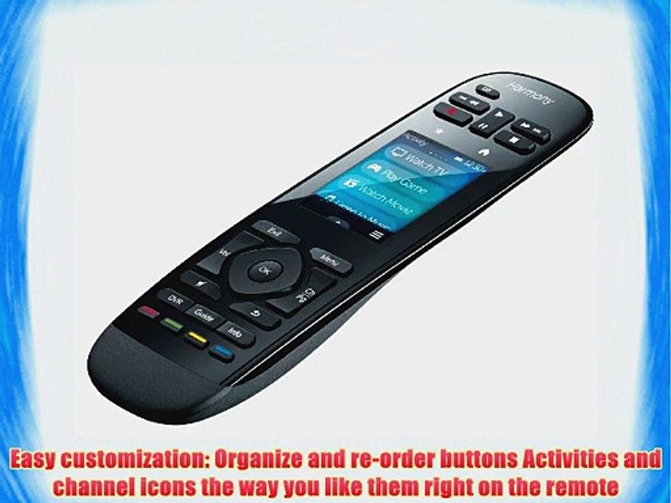 Logitech Harmony Ultimate One IR Remote with Customizable Touch Screen Control (915-000224)