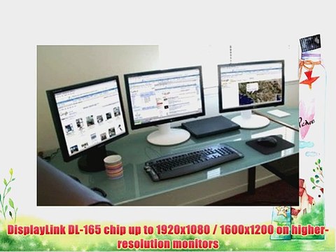 Plugable USB-VGA-165 USB to VGA Adapter for Multiple Displays up to 1920x1080 / 1600x1200 Each