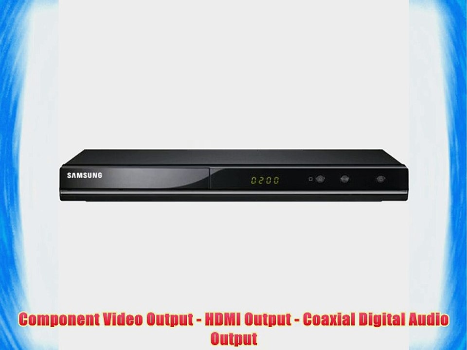 Samsung DVD Player With 1080p Up-Conversion Multi-Format Playback Progressive Scan BD Wise