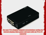 StarTech.com High Resolution VGA to Composite (RCA) or S-Video Converter - PC to TV Video Adapter