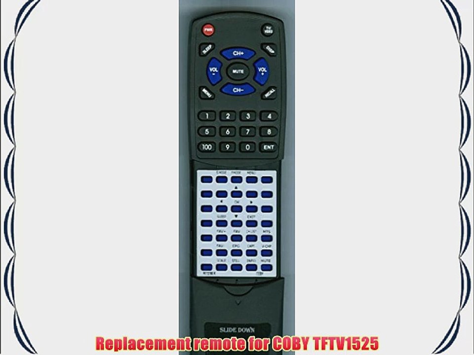 Replacement remote for COBY TFTV1525