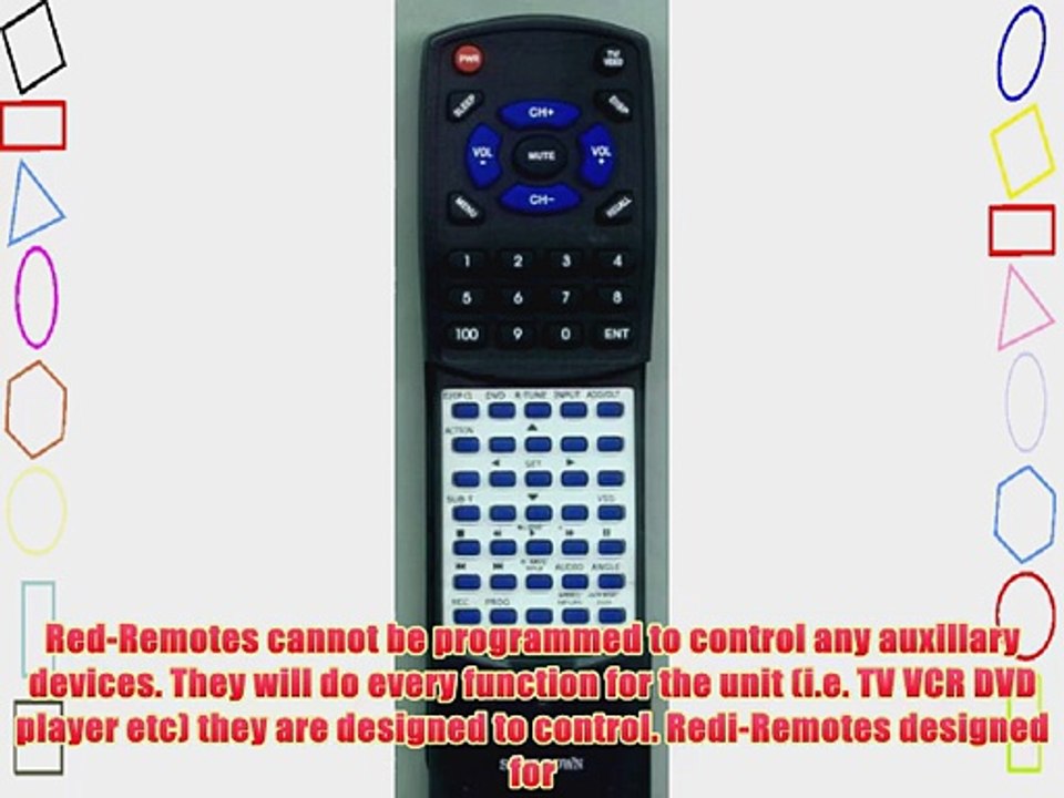 PANASONIC Replacement Remote Control for PVDF2035 PVDM2794 PVDF2704 PVDM2094 PVDF2704K