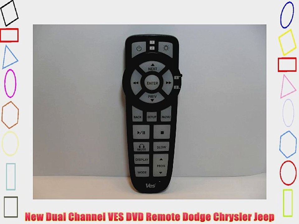 New Dual Channel VES DVD Remote Dodge Chrysler Jeep