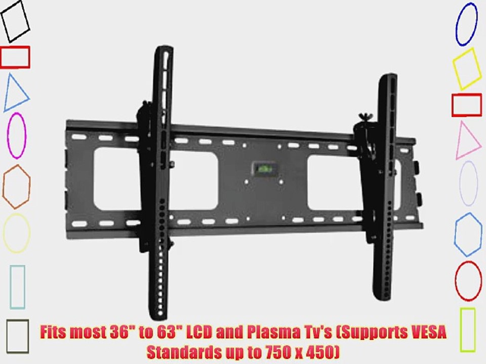 Black Adjustable Tilt/Tilting Wall Mount Bracket for RCA L40FHD41 40 Inch LCD HDTV TV Television