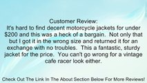 TRACK MOTORCYCLE BIKER ARMOR LEATHER JACKET BLACK S Review
