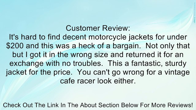 TRACK MOTORCYCLE BIKER ARMOR LEATHER JACKET BLACK S Review