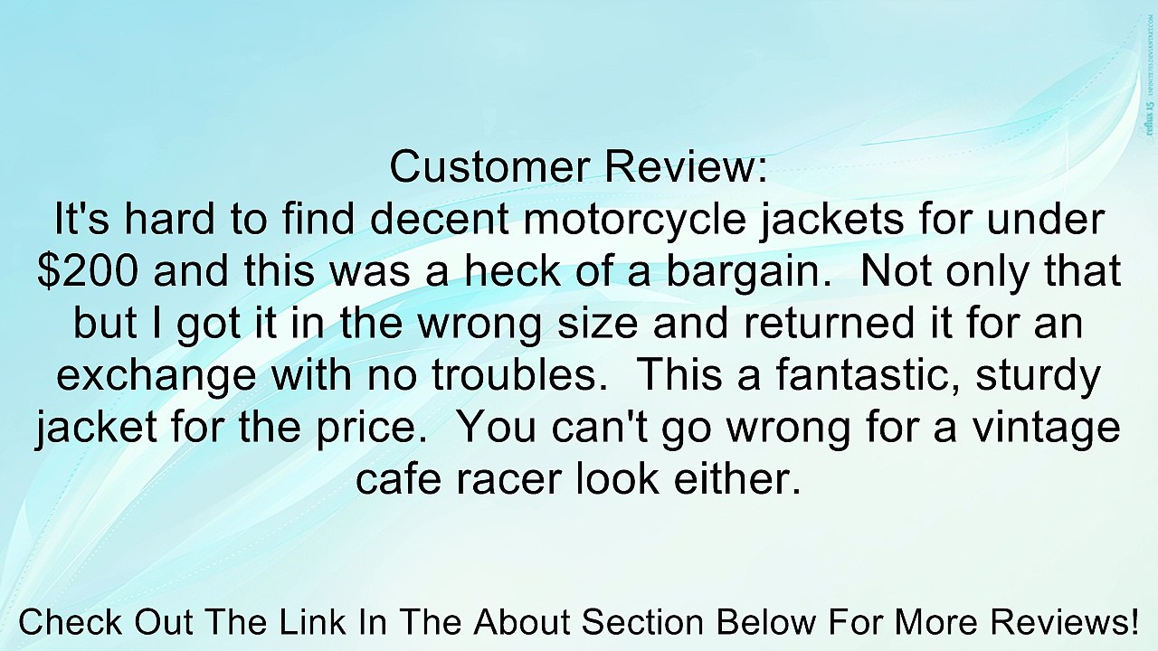 TRACK MOTORCYCLE BIKER ARMOR LEATHER JACKET BLACK S Review