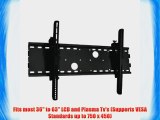 Black Adjustable Tilt/Tilting Wall Mount Bracket for Samsung PN50B550T2F (PN-50B550T2F) 50