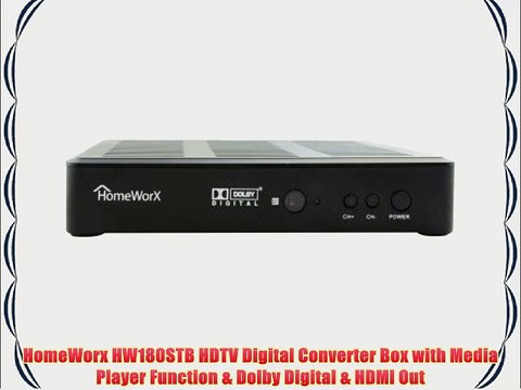 HomeWorx HW180STB HDTV Digital Converter Box with Media Player Function