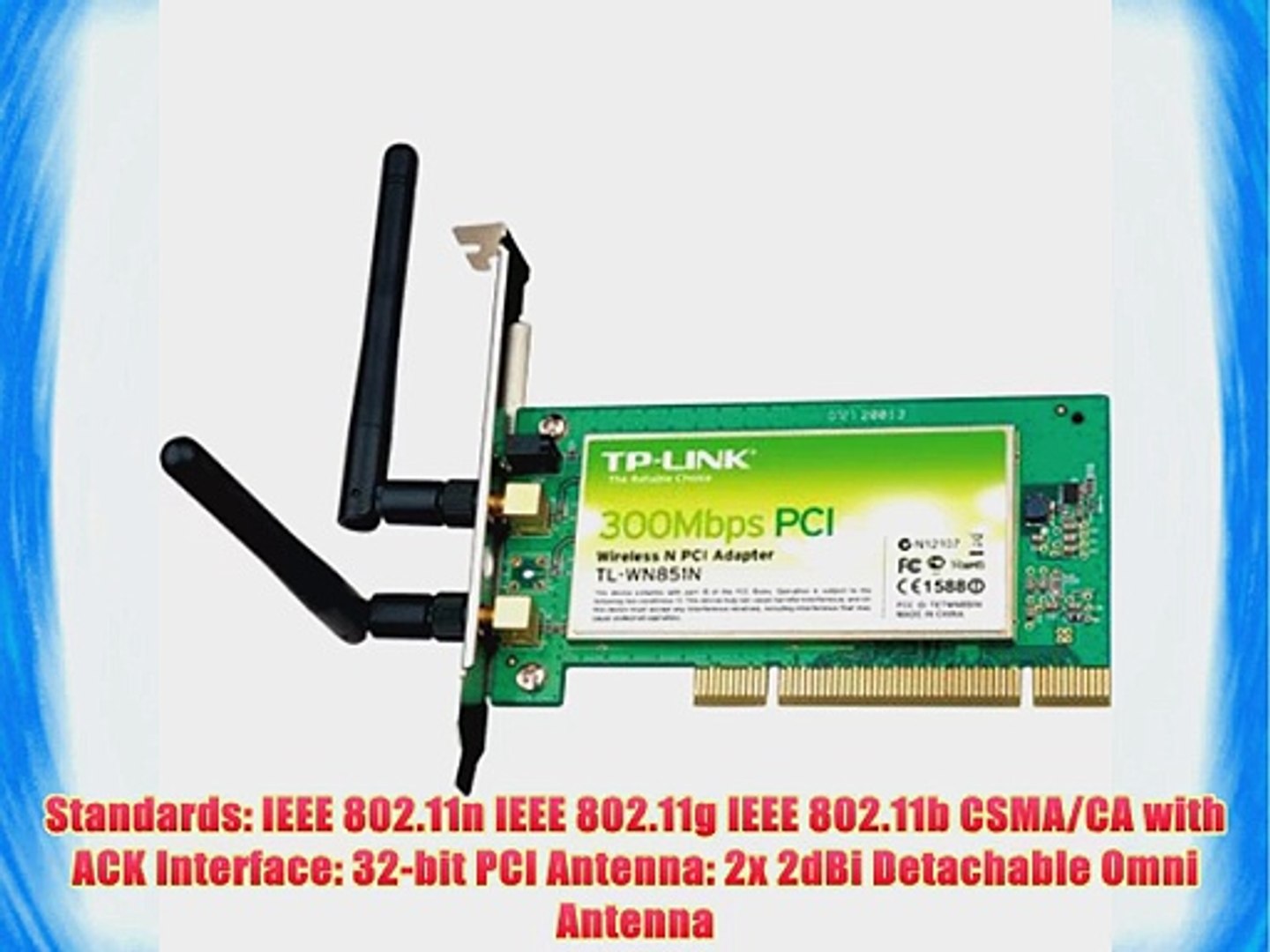 Tp Link Tl Wn851n 300mbps Wireless N Pci Adapter Video Dailymotion