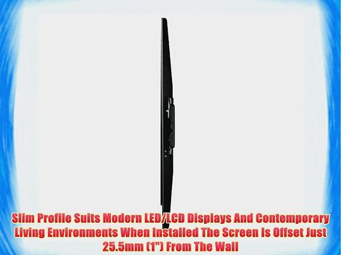 Atdec Telehook TH-3060-UF Slim Wall Mount for Displays from 32-Inch to 60-Inch - Black