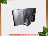 32 Flat Panel TV Cover with Pocket for Remote Vinyl Padded Dust Covers