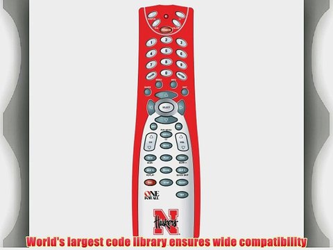 One For All 4 Device Universal Remote Control with University of Nebraska Logo and Colors
