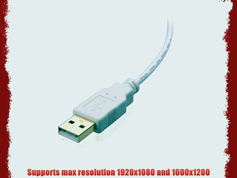 Cable Matters Combo USB 2.0 to HDMI Audio Video Adapter and High Speed HDMI Cable in White