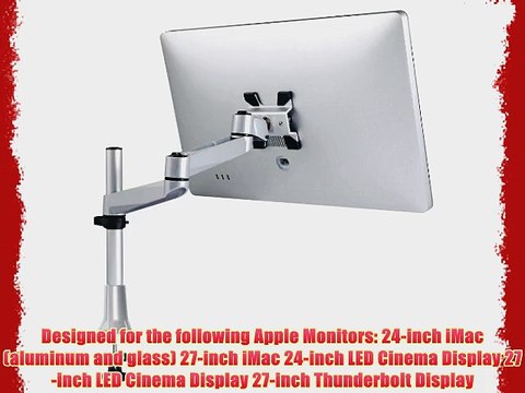 Mount-It! Aluminum Full Motion Monitor Desk Mount for Apple Computers with Quick Release Dual