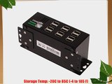 CoolGear? Industrial 12-Port USB 2.0 Powered Hub for DIN-RAIL Mount w/ Power Supply