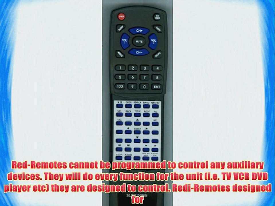 CLARION Replacement Remote Control for VZ401 NZ502 VX401 RCX005