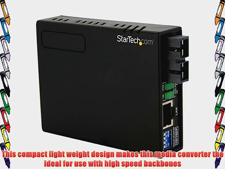 StarTech.com 10/100 Multi Mode Fiber to Ethernet Media Converter SC 2km with PoE (MCM110SC2P)