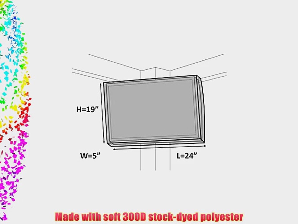 22 Inch Outdoor TV Cover (Front Half Cover) - 13 sizes available