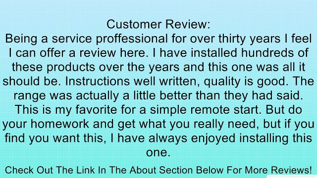 Avital 4113LX Remote Start with Two 1-Button Remotes Review