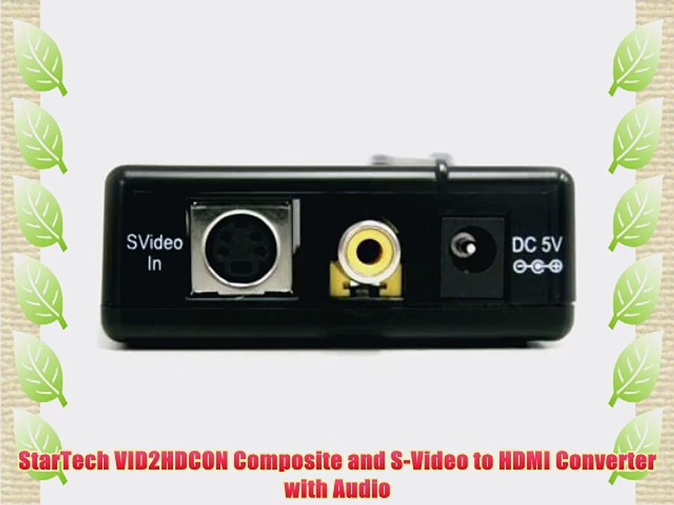 StarTech VID2HDCON Composite and S-Video to HDMI Converter with Audio