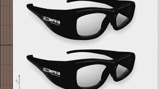 True Depth 3D Glasses for Sharp 3D TVs 2 Pairs (Supports Infrared and Bluetooth - Compatible