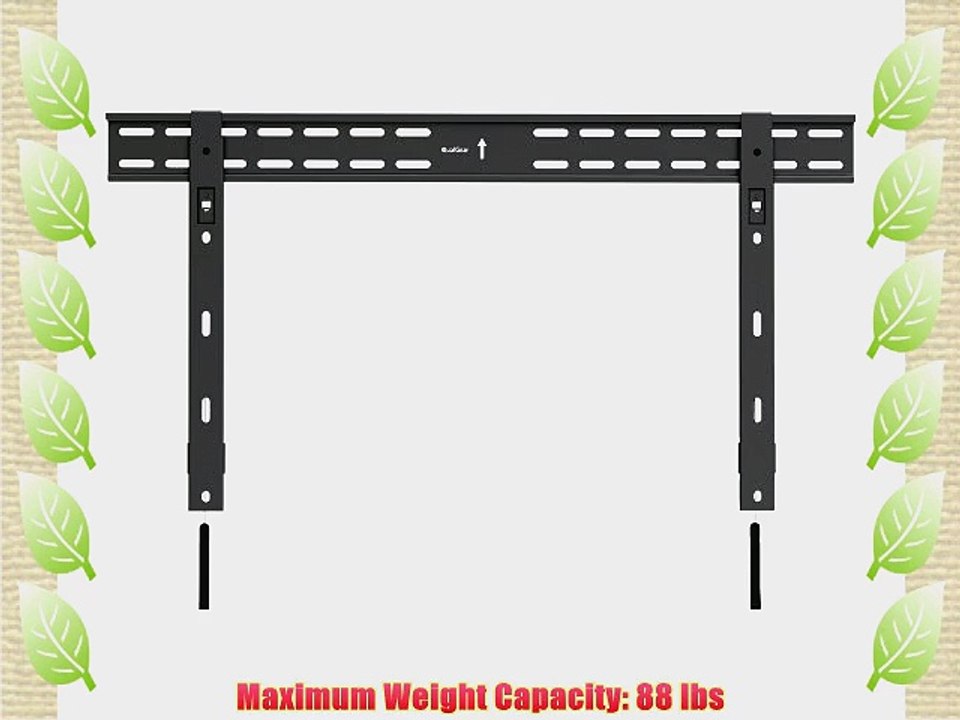 QualGear QG-TM-002-BLK 37-Inch to 70-Inch Universal Ultra Slim Low Profile Fixed Wall Mount