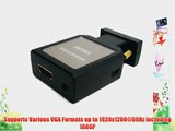 Orei XD-M345 VGA PC to TV HDMI Video Converter/Adapter