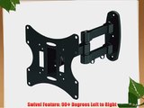 Black Full-Motion Tilt/Swivel Wall Mount Bracket for RCA LED40C45RQ 40 inch LED HDTV TV/Television