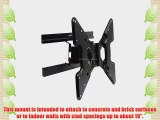 AQY Super Low Profile Adjustable Tilting/swiveling Wall Mount Bracket for LCD LED Plasma (Max