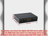 Actpe 1080P HDMI to HDMI   Audio SPDIF   RCA L / R Audio Extractor / Converter