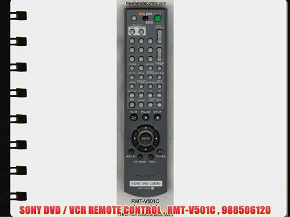 SONY DVD / VCR REMOTE CONTROL  RMT-V501C  988506120