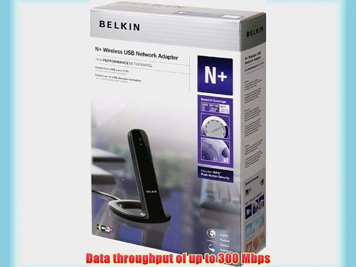 Belkin F5D8055 Wireless N 300Mbps USB Adapter (Black) - video Dailymotion