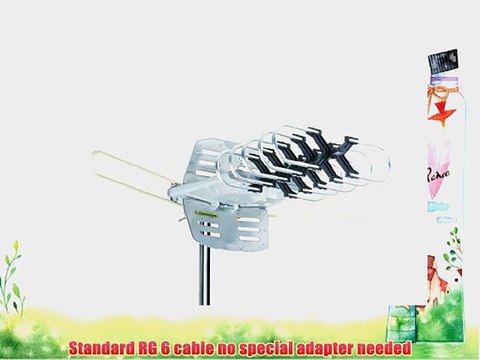 Esky? Remote Control HDTV Outdoor Antenna UHF/VHF 360 Degree Rotation US Version HG-995