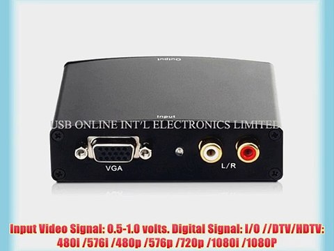 DekCell VGA and Audio to HDMI Converter