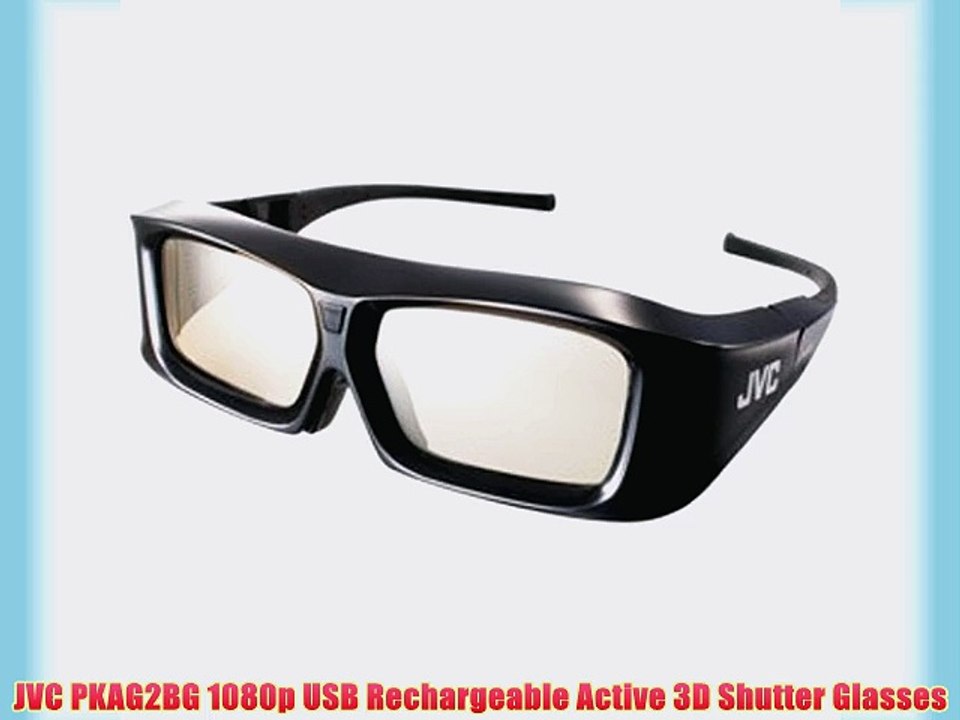 JVC PKAG2BG 1080p USB Rechargeable Active 3D Shutter Glasses