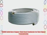 Pro-Techgroup 100 ft Premium Grade RG6 F-Type Quad Shielded Coaxial 18AWG CL2 Rated 75 Ohm