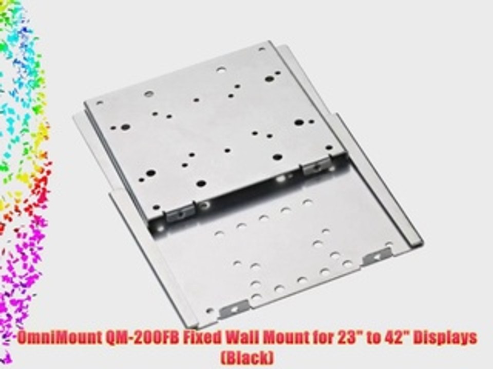 OmniMount QM-200FB Fixed Wall Mount for 23 to 42 Displays (Black)