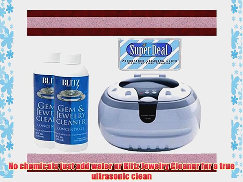 Bogue Systems Professional Grade Ultrasonic Jewelry Cleaner 2800   2 Blitz (8oz) Concentrated