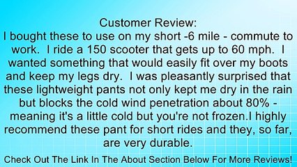 Vega Rain Pants (Black, Small) Review