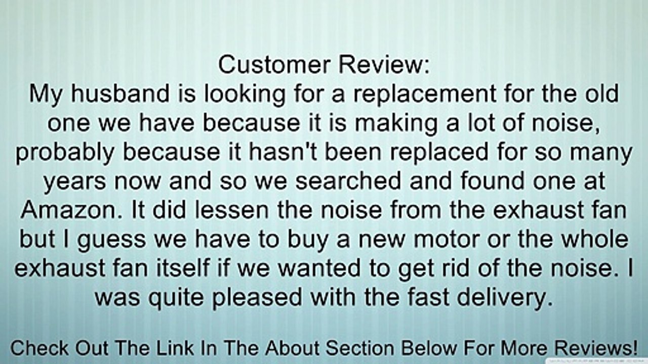 Nutone 695, 696N, 695-R02, 665RP, 769RF Blower Wheel Part # 82403000 Review