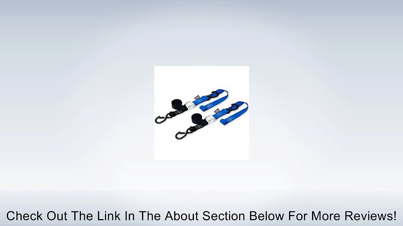 Powertye 1.5" Soft-Tye Tie-Down with Safety Latch Hooks - Black/Blue Review