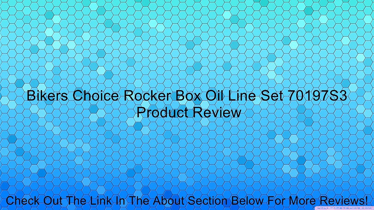 Bikers Choice Rocker Box Oil Line Set 70197S3 Review