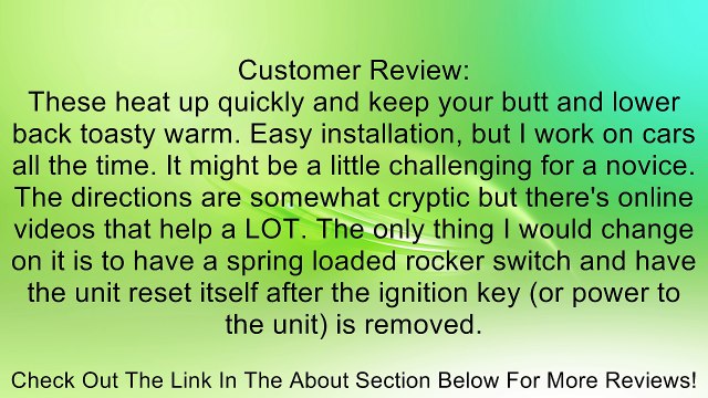 Dorman 628-040 Universal Seat Heater Kit Review
