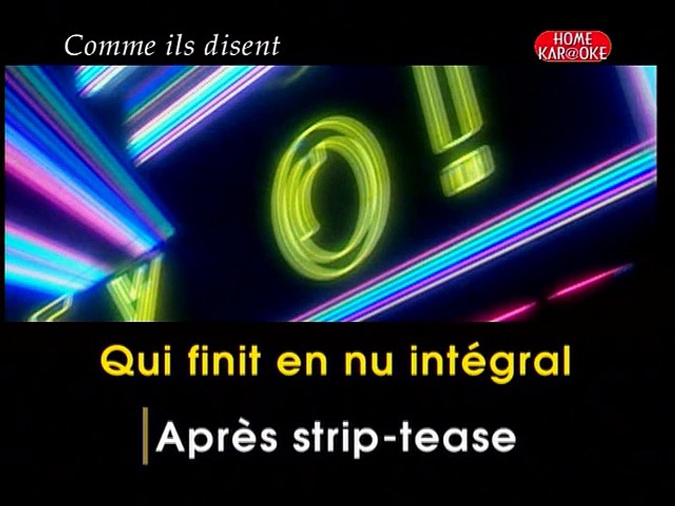 KARAOKE CHARLES AZNAVOUR - Comme ils disent